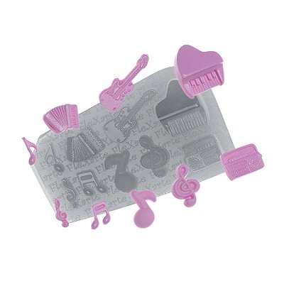 Molde de  Silicone 576 - Conjunto Musical + Piano de Calda
