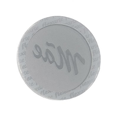 Molde de  Silicone 579 - Tampa de Pirulito Chocalho Redondo MÃE 6 Cm