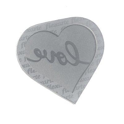 Molde de  Silicone 584 - Tampa de Pirulito Chocalho Coração LOVE 6 Cm