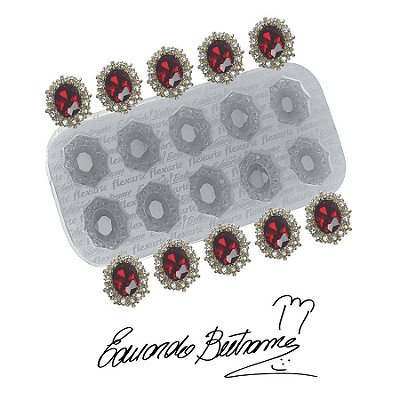 Molde de  Silicone 590 - Jóia Pró - Oval Saint X10 - EB