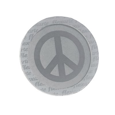 Molde de  Silicone 602 - Tampa de Pirulito Chocalho Redondo SÍMBOLO DA PAZ 6 Cm