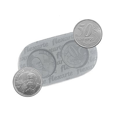 Molde de  Silicone 610 - Moeda 50 Centavos Fantasia - Frente e Verso