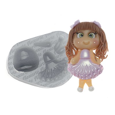 Molde de  Silicone 623 - Bonequinha Arianne