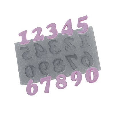 Molde de  Silicone 635 - Números Cooper Black