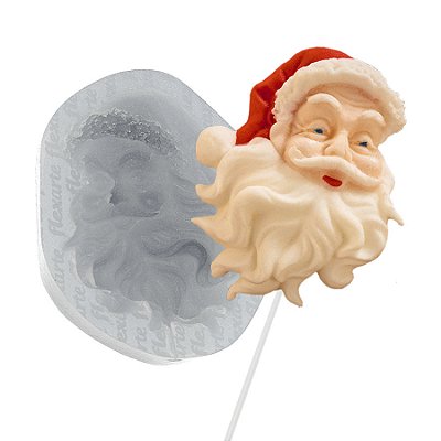 Molde de  Silicone 638 - Pirulito Papai Noel Detalhado Médio