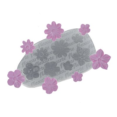 Molde de  Silicone 656 - Florzinhas Eva
