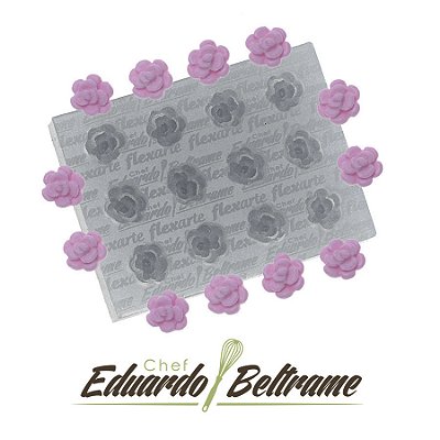 Molde de  Silicone 665 - Buquê de Rosinhas - 12 Mini Rosas - EB