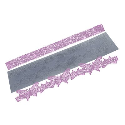 Molde de  Silicone 682 - Renda Queen Butterfly