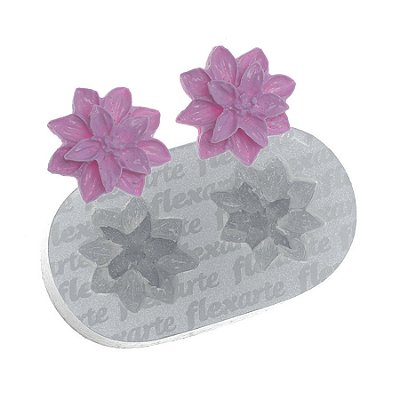 Molde de  Silicone 697 - Par de Flor Revna