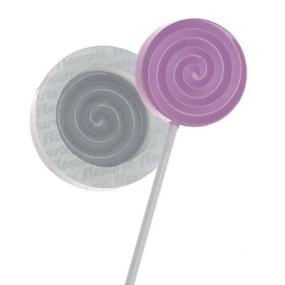 Molde de  Silicone 713 - Pirulito Espiral Redondo de 3,7 cm