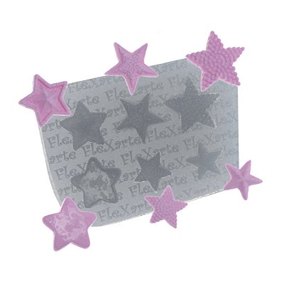 Molde de  Silicone 720 - Sexteto de Estrelas Pequenas