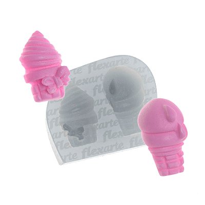 Molde de  Silicone 744 - Sorvete + Cupcake