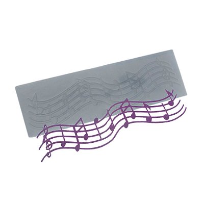 Molde de  Silicone 755 - Renda de Musical Pequena