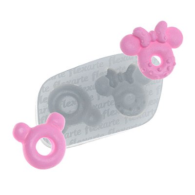 Molde de  Silicone 758 - Dupla de Rosquinha c/ Orelhas