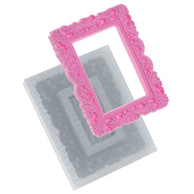 Molde de  Silicone 787 - Moldura Savannah Retangular Média