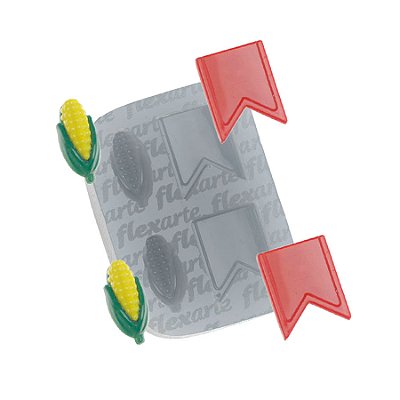 Molde de  Silicone 792 - Bandeirinha + Milho - Festa Junina