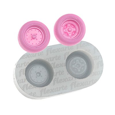 Molde de  Silicone 806 - Par de Rodinhas Pequenas