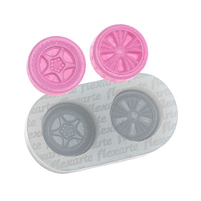 Molde de  Silicone 807 - Par de Rodinhas Médias