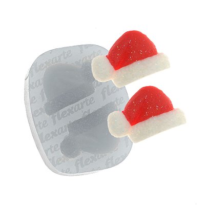 Molde de  Silicone 815 - Dupla de Touca de Natal  - Flexarte