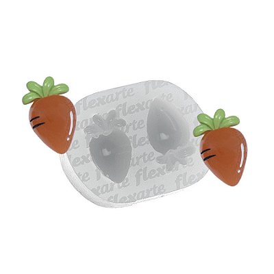 Molde de  Silicone 818 - Dupla de Cenouras Arredondadas