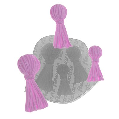 Molde de  Silicone 829 - Trio de Pingentes Macramê