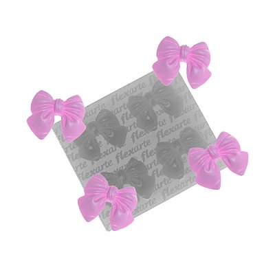 Molde de  Silicone 866 - Quarteto Lacinhos Rosllyn Flexarte