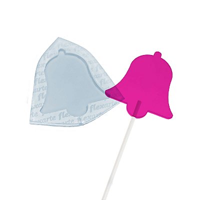 Molde de  Silicone 904 - Pirulito Sino de Natal 5cm