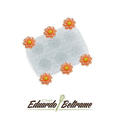 Molde de  Silicone 932 - Sexteto de Florzinhas Shannon - EB