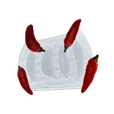 Molde de  Silicone 960 - Quarteto de Pimentas Pequenas