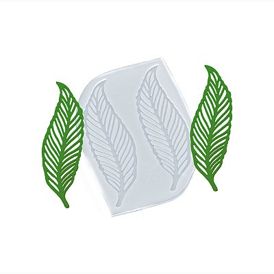 Molde de  Silicone 962 - Renda Dupla de Folhas 10cm