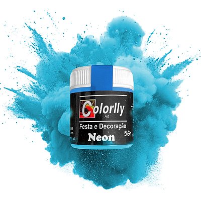 Pó para decoração - Neon Azul 5G - Colorlly