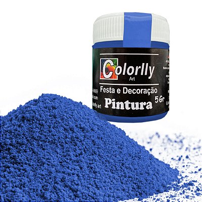 Pó para Decoração de Doces - Pintura Azul 5g - Colorlly