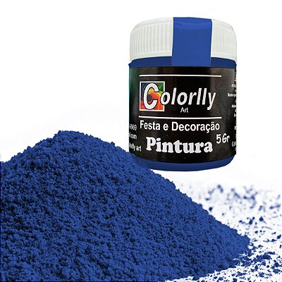 Pó para Decoração de Doces - Pintura Azul Royal 5g - Colorlly