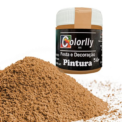 Pó para Decoração de Doces - Pintura Laranja 5g - Colorlly