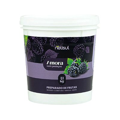 Preparado de Amoras com pedaços - Pote 1,1 kg - NeliSul (Vencimento: Março 2025)