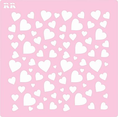 Stencil Biscoito Coração 1