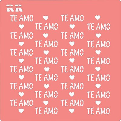Stencil Biscoito Fundo Te amo
