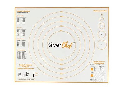 Tapete De Fibra De Vidro E Silicone 50x40cm Silverchef Ft420