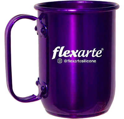 Caneca Roxa Flexarte de Alumínio - 350 ml