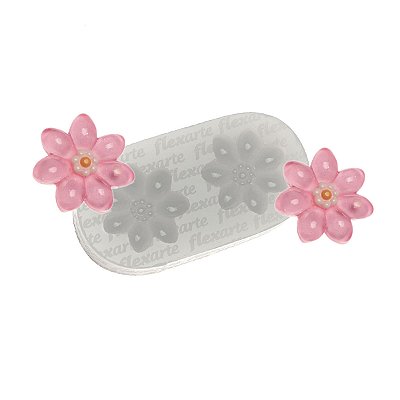 Molde de Silicone 1046 - Florzinhas Laine - 3cm - Flexarte