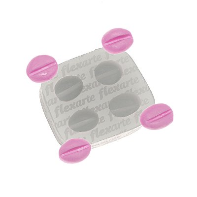 Molde de Silicone 1052 - Grãos de Café Tathy 1,6cm Flexarte