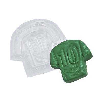 Molde de Silicone 1057 - Camisa 10 de Futebol 4cm - Flexarte