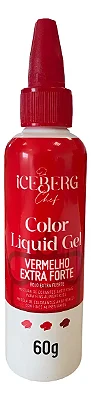 Corante Liquido Gel - Vermelho Extra Forte - 60g - Iceberg