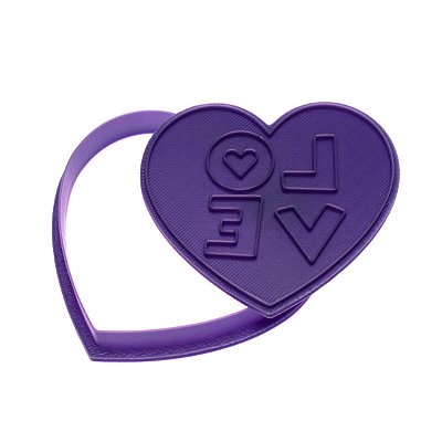 Cortador 8026 - Modelador Coração c/ Love Flexarte Feminino