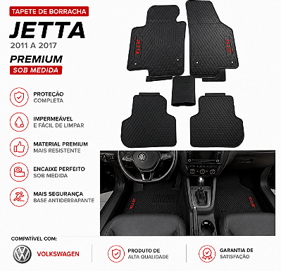 Tapete Borracha Jetta Mk6 Mk6,5 2011 A 2017 Tsi Monster Mats - Escrita Branca
