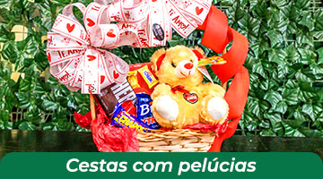 Cestas com pelúcias