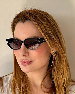 ÓCULOS DE SOL PRETO ESTILO GATINHO