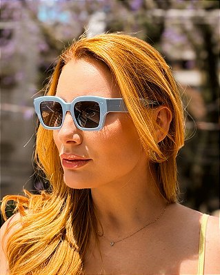 Óculos de Sol Azul Celeste Trendy Feminino