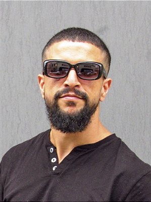 Óculos Masculino Retangular Preto Estilo Moderno