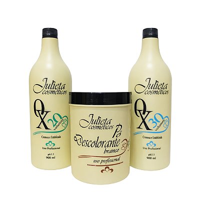 Kit OX 20 e 30 Volumes 900ml + Pó Descolorante 500g - Julieta Cosméticos